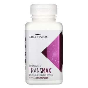 Biotivia, Transmax, 98% Trans-Resveratrol, 500 mg, 60 Capsules - Supply Center USA