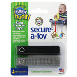 Baby Buddy, Secure-A-Toy, 4+ Months, Black and Gray, 2 Straps - Supply Center USA