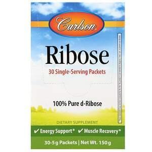 Carlson Labs, Ribose , 30 Single Serving Packets, 5 g Each - Supply Center USA