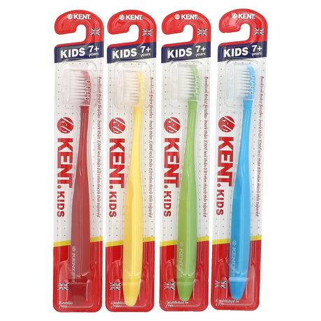 Kent, Kids Premium Finest Toothbrushes, 7+ Years, 4 Toothbrushes - Supply Center USA