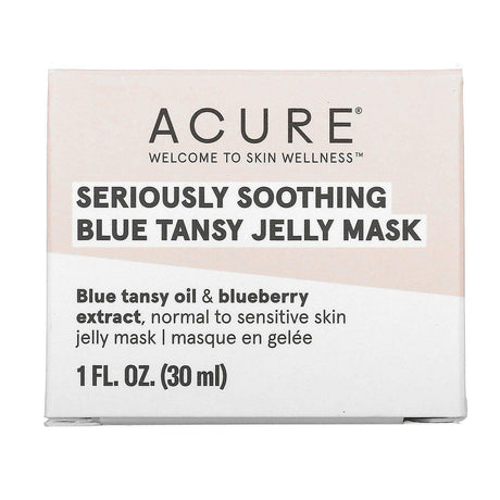 Acure, Seriously Soothing, Blue Tansy Jelly Beauty Mask, 1 fl oz (30 ml) - Supply Center USA