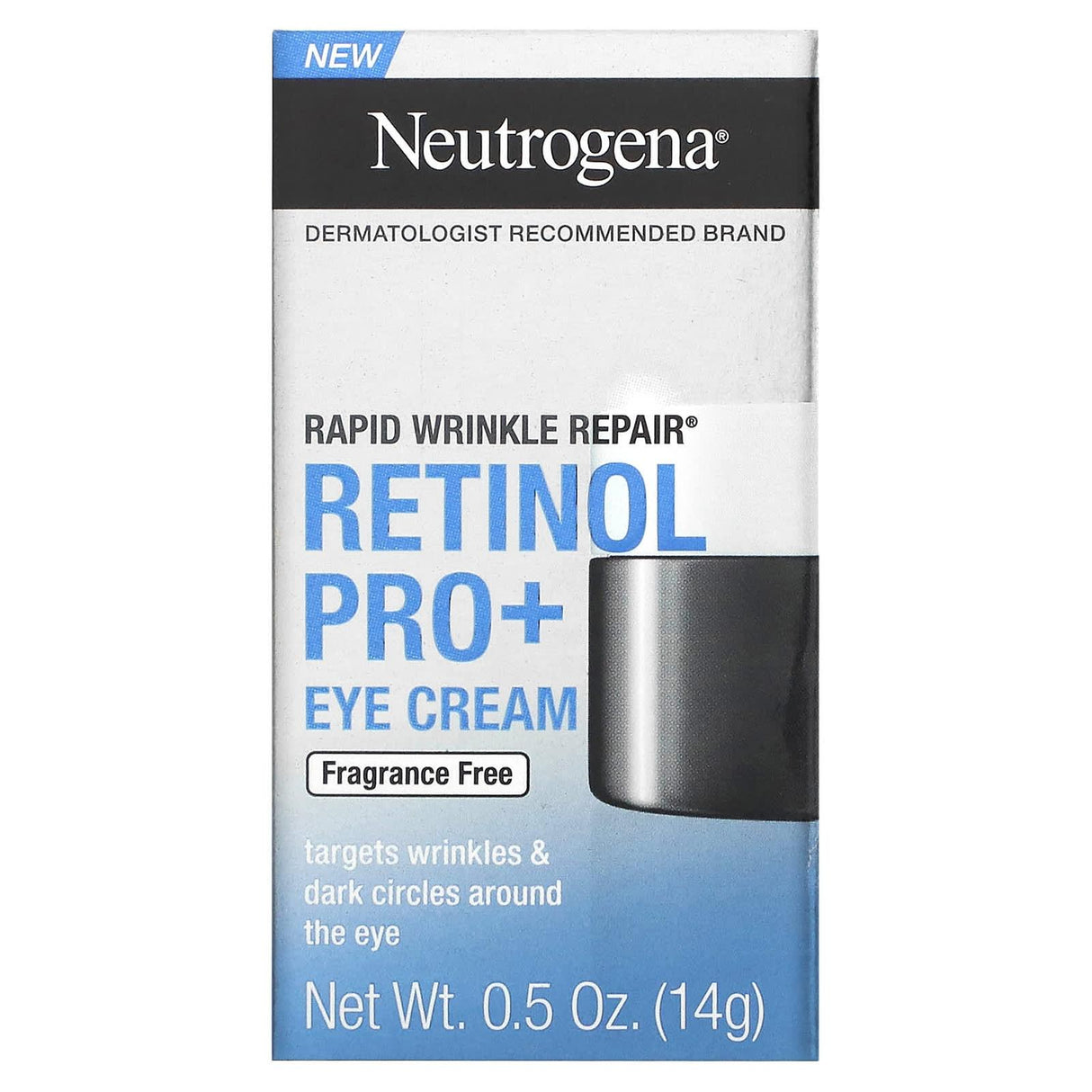 Neutrogena, Rapid Wrinkle Repair, Retinol Pro+ Eye Cream, Fragrance Free, 0.5 oz (14 g) - Supply Center USA