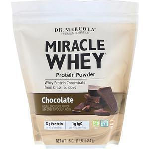 Dr. Mercola, Miracle Whey, Protein Powder, Chocolate, 1 lb (454 g) - Supply Center USA