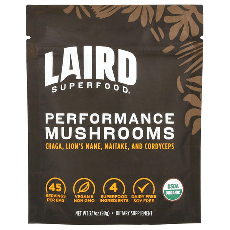 Laird Superfood, Performance Mushrooms, 3.17 oz (90 g) - Supply Center USA