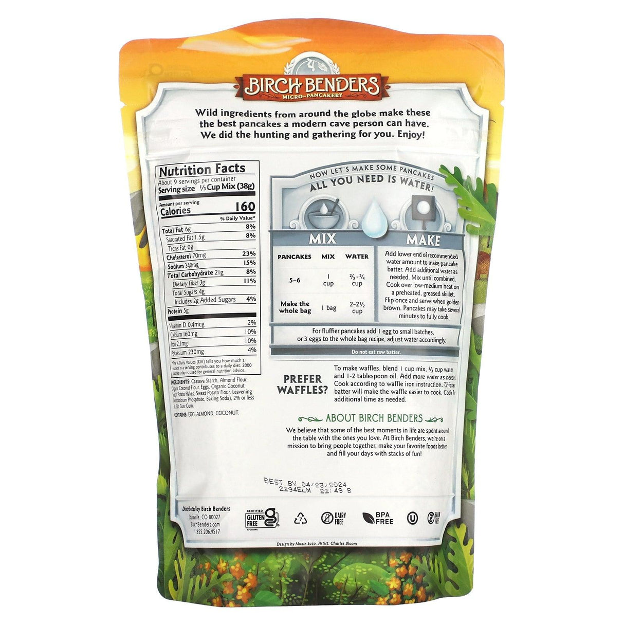 Birch Benders, Pancake & Waffle Mix, Paleo Grain-Free, 12 oz (340 g) - Supply Center USA