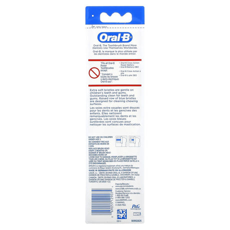 Oral-B, Replacement Brush Heads, Extra Soft, 3+ Yrs, Spiderman, 2 Pack - Supply Center USA