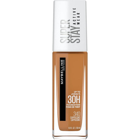 Maybelline Super Stay Full Coverage Liquid Foundation Active Wear Makeup, up to 30Hr Wear, Transfer, Sweat & Water Resistant, Matte Finish, Light Beige, 1 Count - Supply Center USA