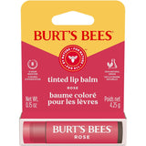 Burt’S Bees Tinted Lip Balm Rose; 8 Hour Moisture; Provides a Hint of Color; Nourishing Shea Butter; 100% Natural Origin; 1 Tube; 0.15 Oz. (Package May Vary)