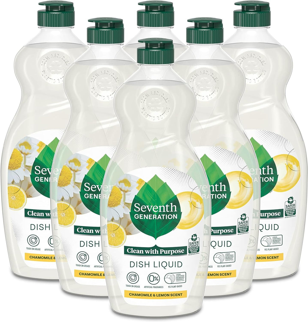 Seventh Generation Dish Liquid Soap Free & Clear Liquid Soap Pack of 6 Dishwashing Soap Dish Soap for Sensitive Skin 19 Oz