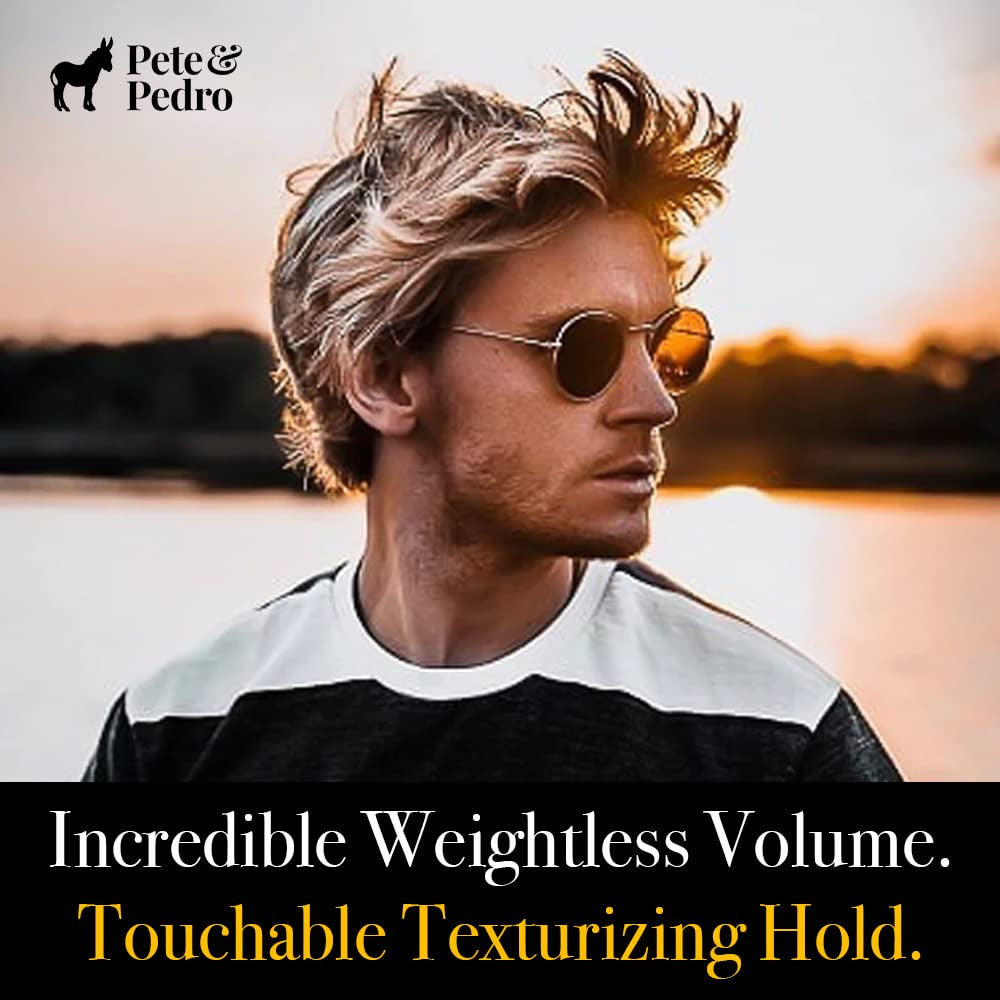 Pete & Pedro SALT - Natural Sea Salt Spray for Hair Men & Women, Adds Instant Volume, Texture, Thickness, & Light Hold | Texturizing & Thickening | as Seen on Shark Tank, 8.5 Oz.