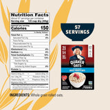Quaker Old Fashioned Rolled Oats, Non GMO Project Verified, Two 64Oz Bags in Box, 90 Servings, 4 Pound (Pack of 2)