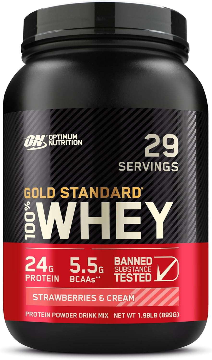 Optimum Nutrition Gold Standard 100% Whey Protein Powder, Double Rich Chocolate, 2 Pound (Packaging May Vary)