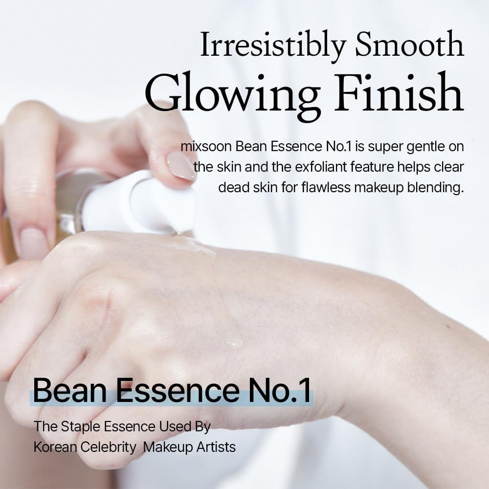 Mixsoon Bean Essence Vegansnail, Exfoliating Essence for Face, Hydrating Korean Skin Care, Glassskin 0.05 Fl.Oz /1.5Ml