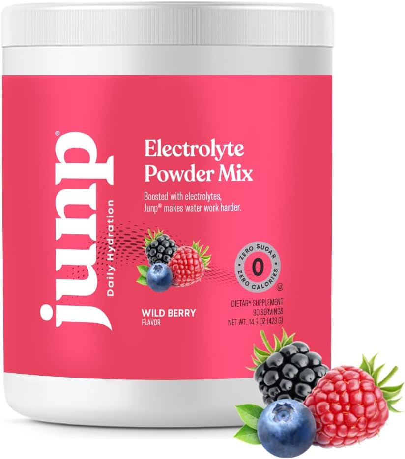 JUNP Electrolytes Powder No Sugar No Carbs, Mouthwatering Green Apple Keto Electrolyte Drink Mix, Potassium & Salt Hydration Powder Electrolytes Zero Calorie Sugar Free Electrolyte Powder, 90 Servings