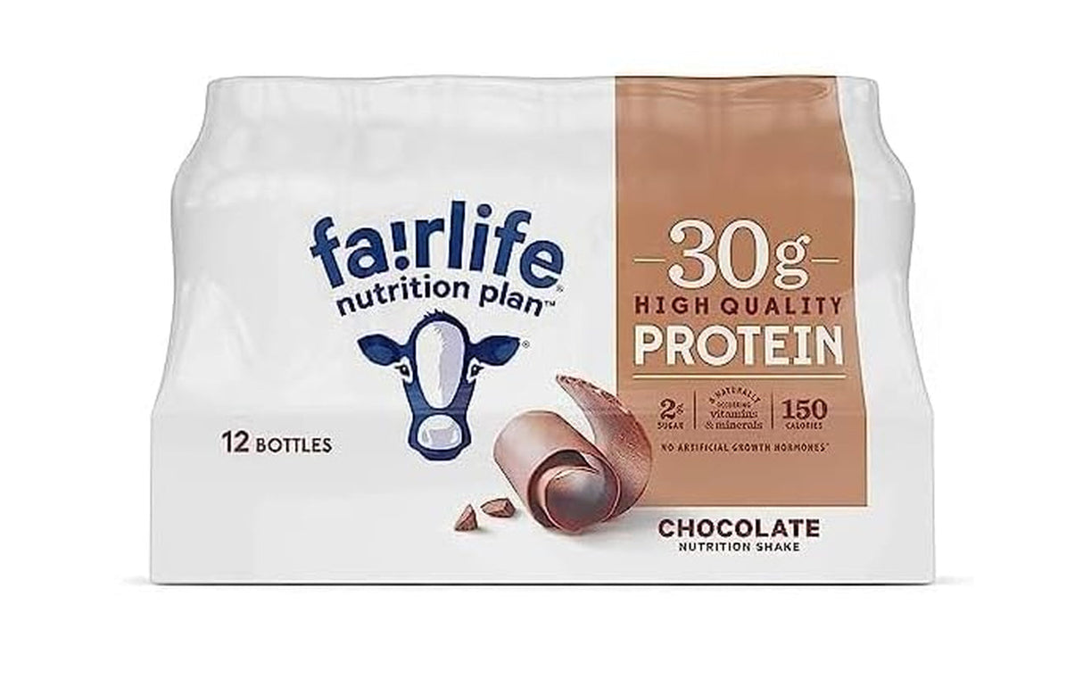 Nutrition Plan High Protein Chocolate 30G Shake,Gelatin Free,11.5Fl.Oz,(12 Pack) - PACK of 1