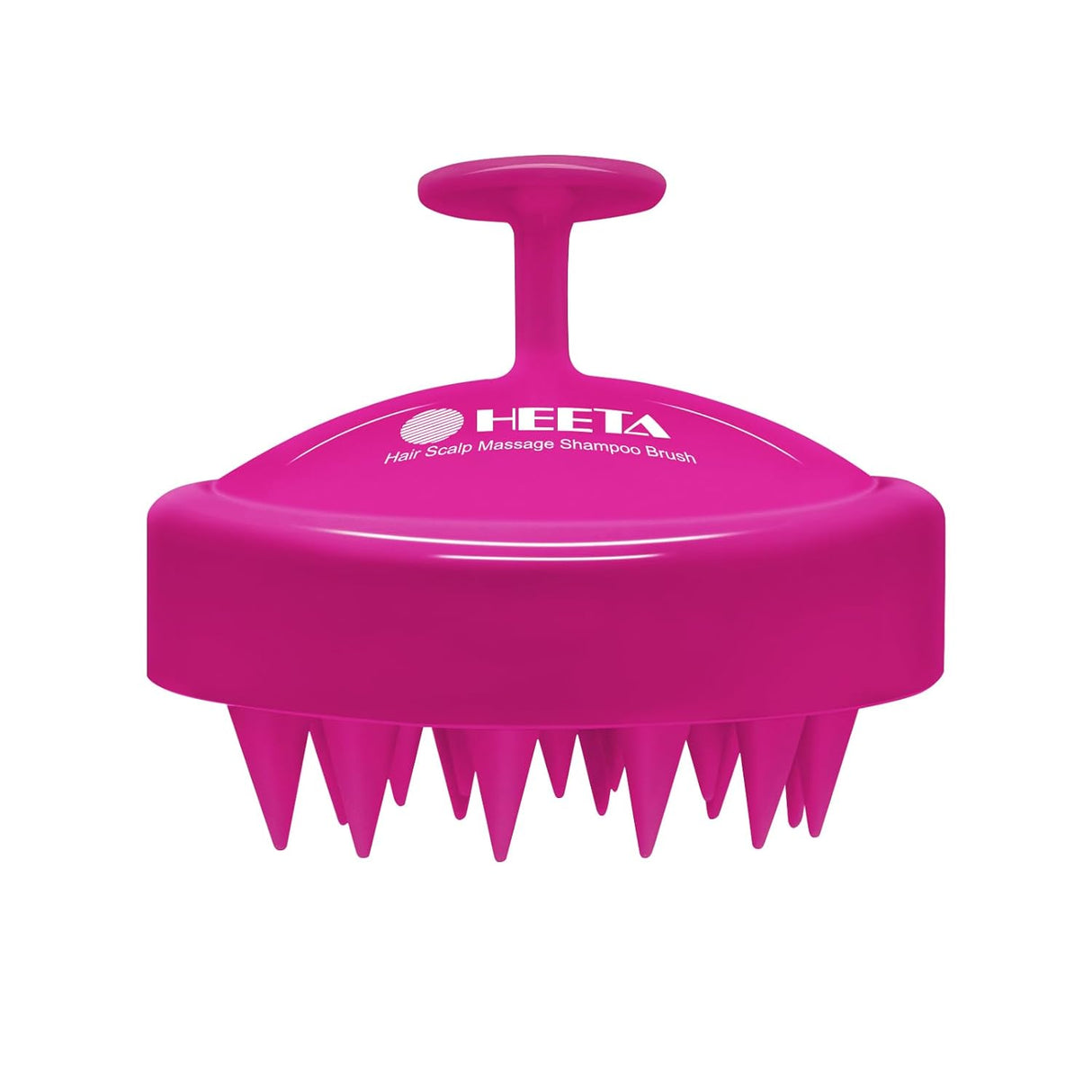 HEETA Shampoo Scalp Brush Massager Hair Growth, Scalp Scrubber with Soft Silicone Bristles for Hair Growth & Dandruff Removal, Hair Brush for Scalp Exfoliator, Black