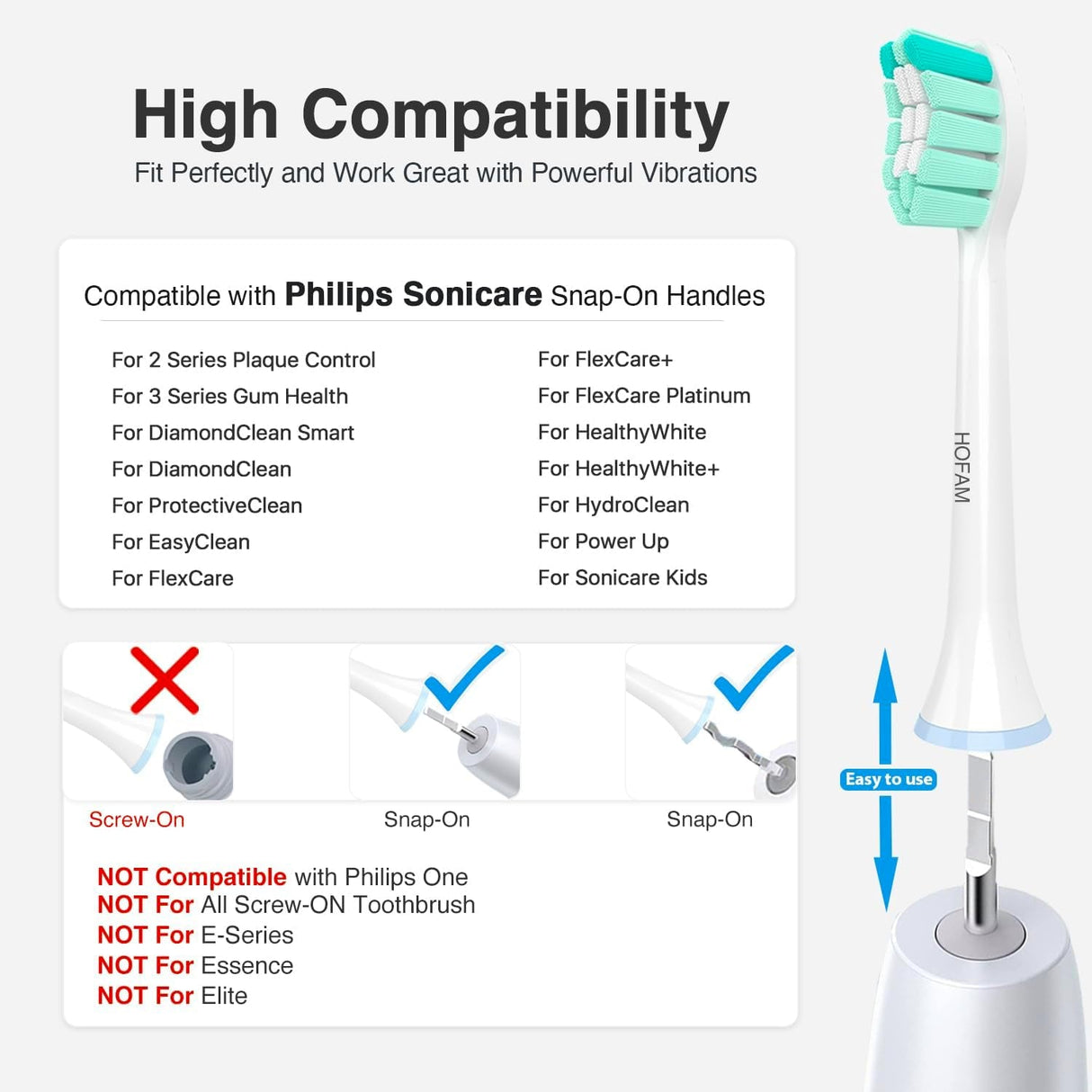 Replacement Toothbrush Heads for Philips Sonicare Replacement Heads C2, Electric Replacement Brush Head Compatible with Phillips Sonicare Toothbrush C2,C1,For Philips Sonic Care Brush,10 Pack