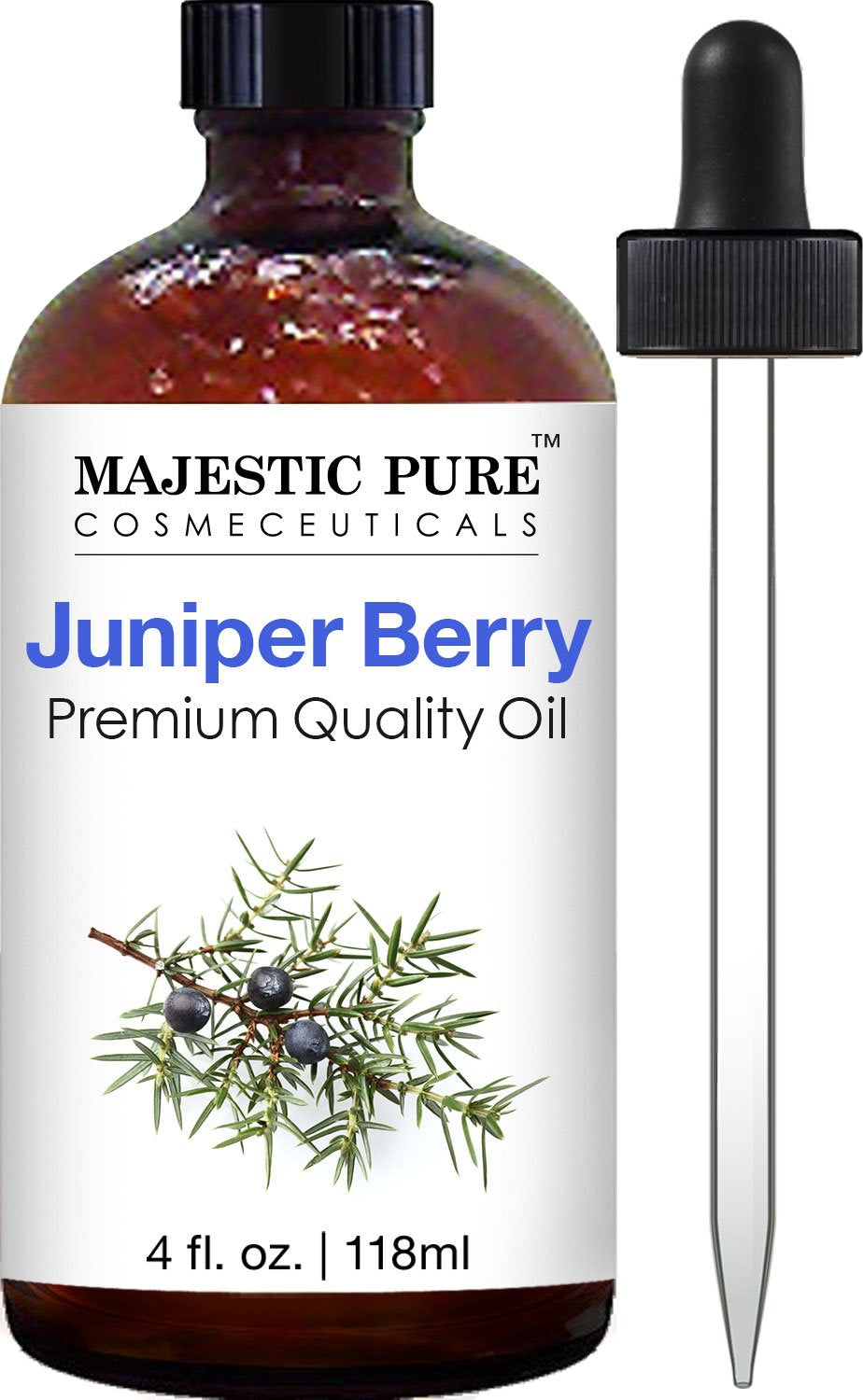 Majestic Pure Lavender Essential Oil with Glass Dropper | 100% Pure and Natural Lavender Oil | Premium Grade Essential Oils for Diffusers, Skin, Aromatherapy, Massage | 4 Fl Oz