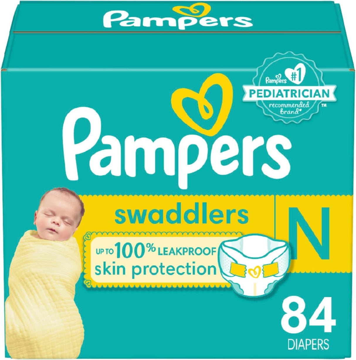 Pampers Swaddlers Diapers - Size 5, One Month Supply (132 Count), Ultra Soft Disposable Baby Diapers