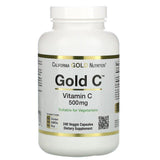 California Gold Nutrition, Gold C, Vitamin C, 500 mg, 240 Veggie Caps - Supply Center USA