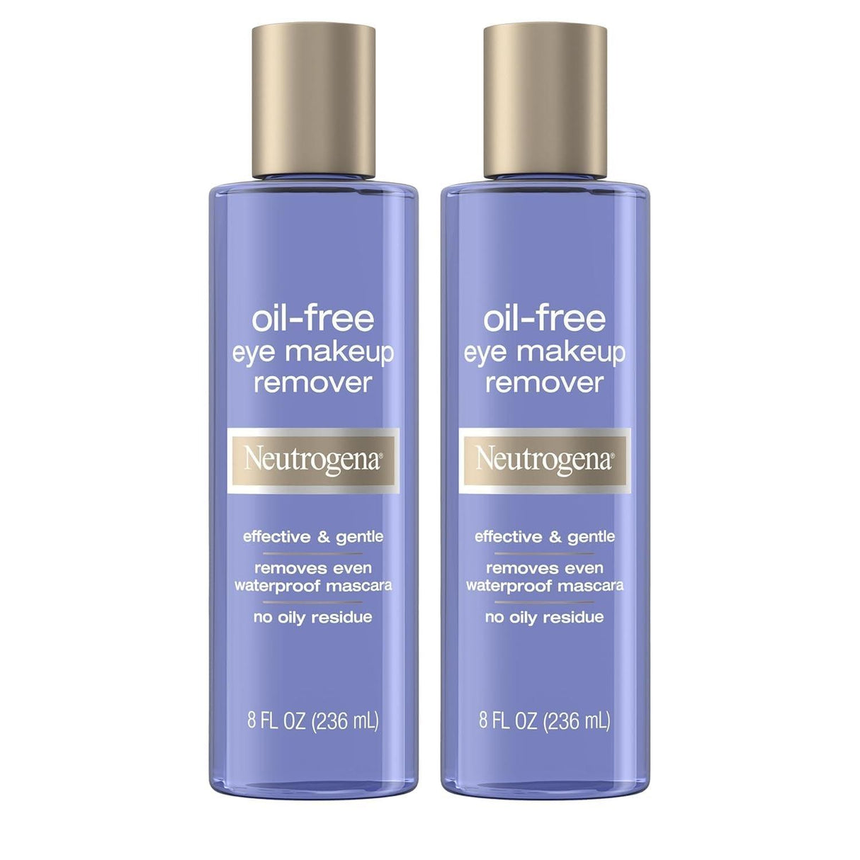 Neutrogena Gentle Oil-Free Eye Makeup Remover & Cleanser for Sensitive Eyes, Non-Greasy Makeup Remover, Removes Waterproof Mascara, Dermatologist & Ophthalmologist Tested, 8.0 Fl. Oz - Supply Center USA