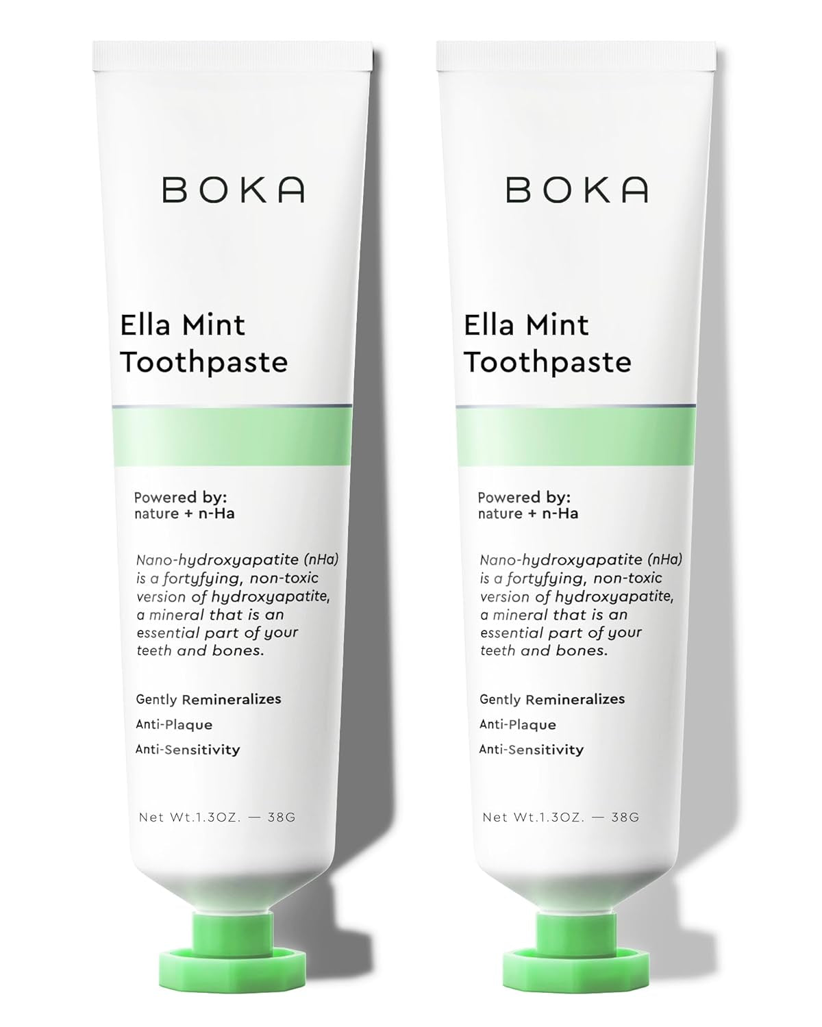 Boka Fluoride Free Toothpaste Nano Hydroxyapatite, Helps Remineralize, Appropriate for Sensitive Teeth, Whitening - for Adult, Kids Oral Care - Ela Mint Flavor, 4 Fl Oz 1Pk US Manufactured