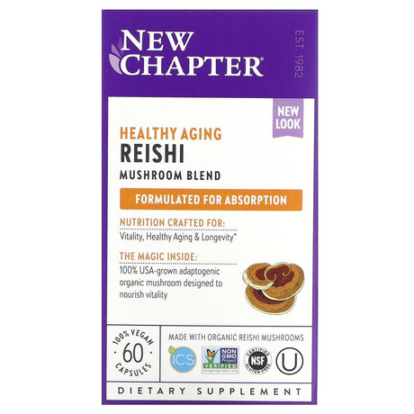 New Chapter, Reishi, 60 Vegan Capsules - Supply Center USA