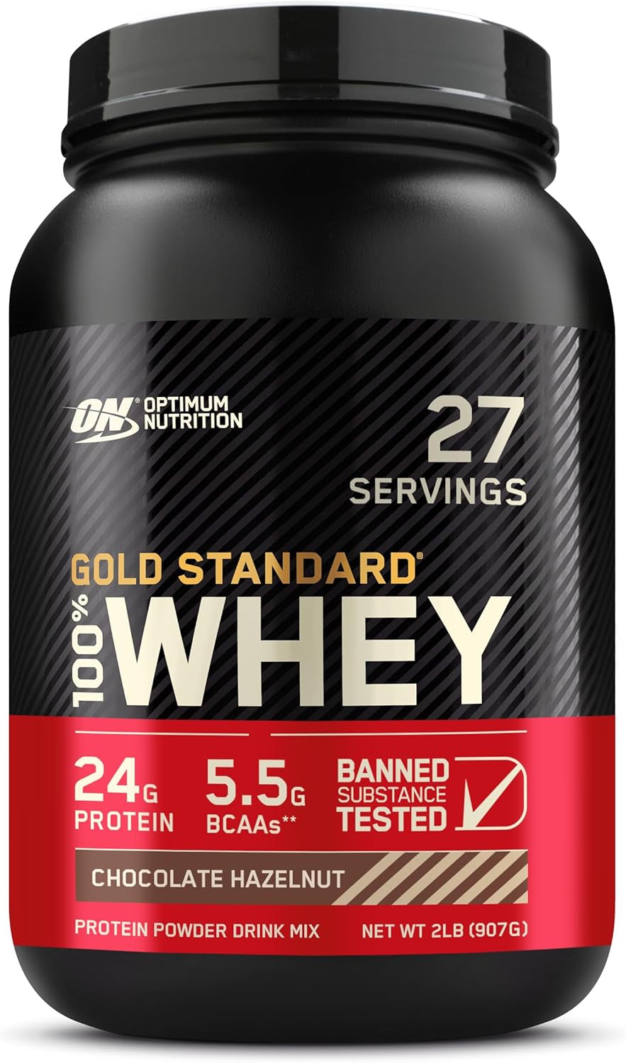 Optimum Nutrition Gold Standard 100% Whey Protein Powder, Double Rich Chocolate, 2 Pound (Packaging May Vary)