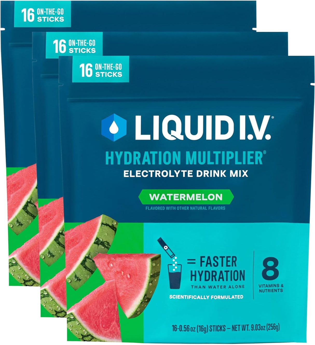 Liquid I.V.® Hydration Multiplier - Seaberry | Electrolyte Powder Drink Mix | 3 Pack (48 Servings)