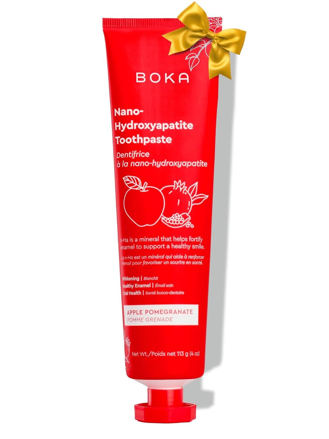 Boka Fluoride Free Toothpaste Nano Hydroxyapatite, Helps Remineralize, Appropriate for Sensitive Teeth, Whitening - for Adult, Kids Oral Care - Ela Mint Flavor, 4 Fl Oz 1Pk US Manufactured