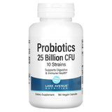 Lake Avenue Nutrition, Probiotics, 10 Strain Blend, 25 Billion CFU, 180 Veggie Capsules - Supply Center USA