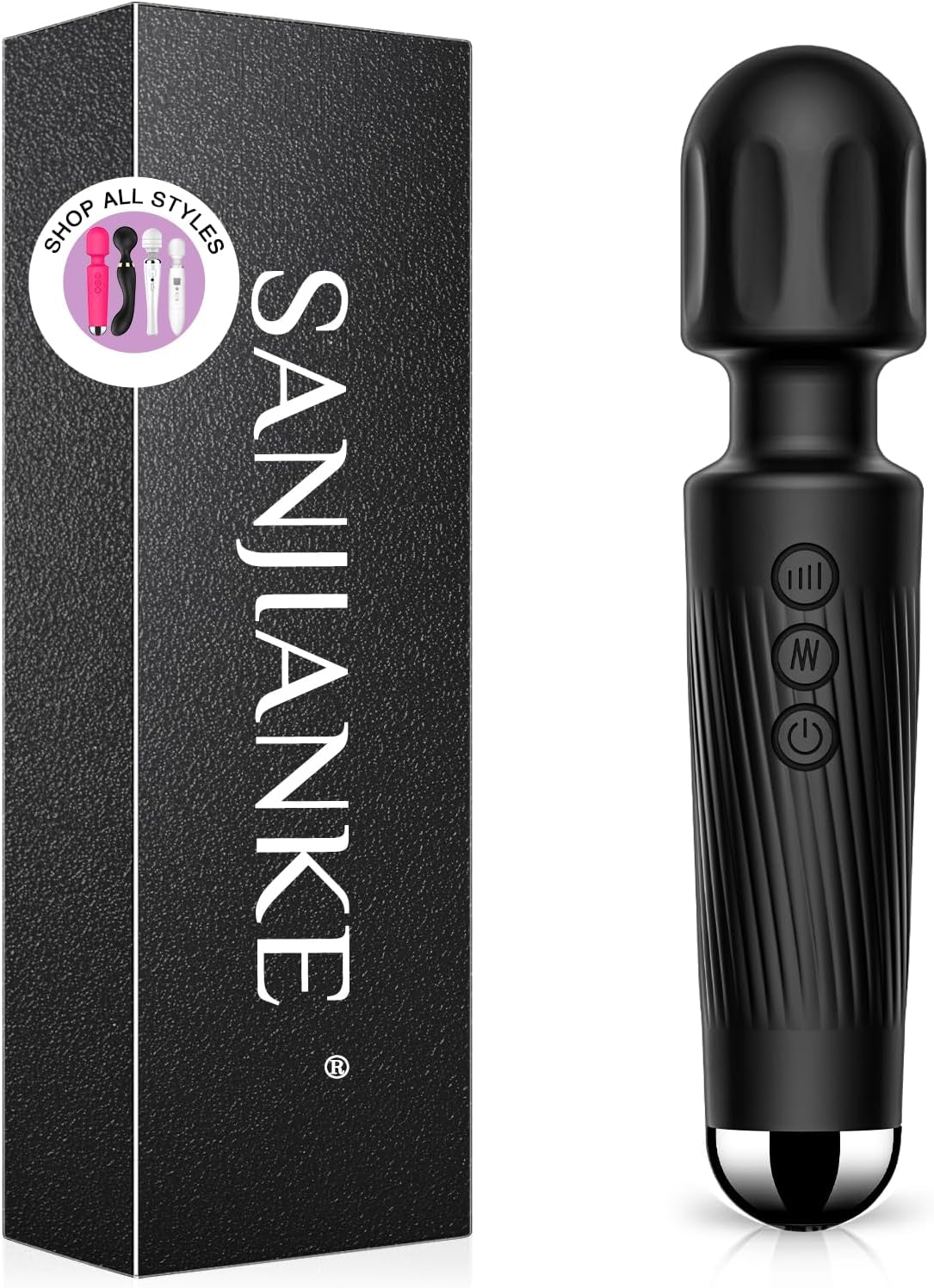 Vibrator Wand,Adult Sex Toy Wand, G Spot Dildo, Clit Vibrator, Sex Vibrators,Clitoris Stimulation,With 8 Speeds & 20 Patterns, Quiet,Fully Waterproof,Vibrating Wand for Her Pleasure (Rose Red)