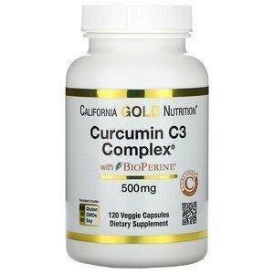 California Gold Nutrition, Curcumin C3 Complex with BioPerine, 500 mg, 120 Veggie Capsules - Supply Center USA