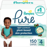 Pampers Pure Protection Diapers - Size 5, One Month Supply (132 Count), Hypoallergenic Premium Disposable Baby Diapers
