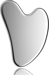 Stainless Steel Gua Sha Facial Tool Metal Silver Guasha for Face Chin Jawline Sculpting Eyes Neck Body Tighten Skin Massage Care Gifts