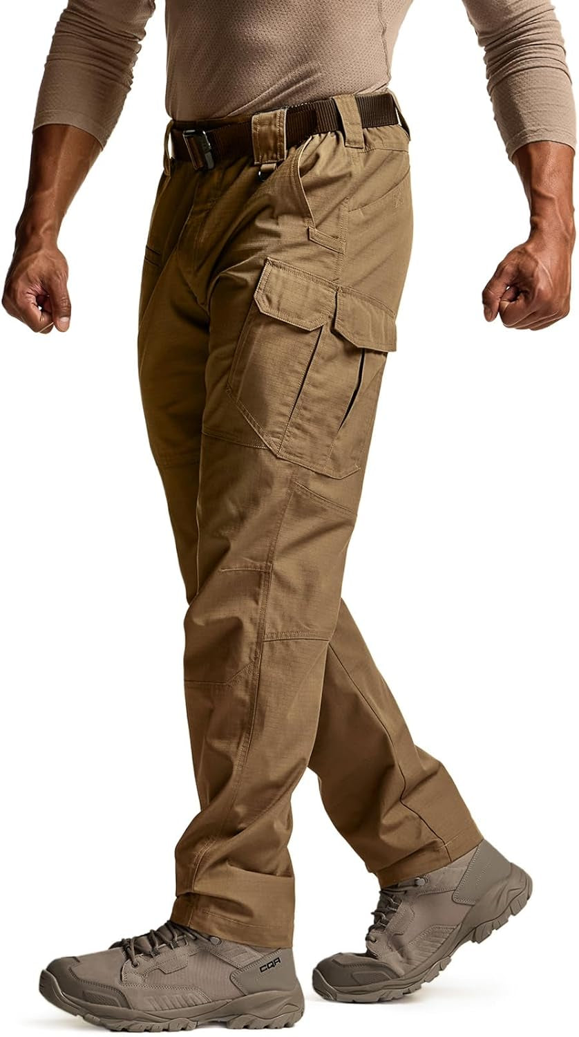 CQR Men'S Tactical Pants, Water Resistant Ripstop Cargo Pants, Lightweight EDC Work Hiking Pants, Outdoor Apparel