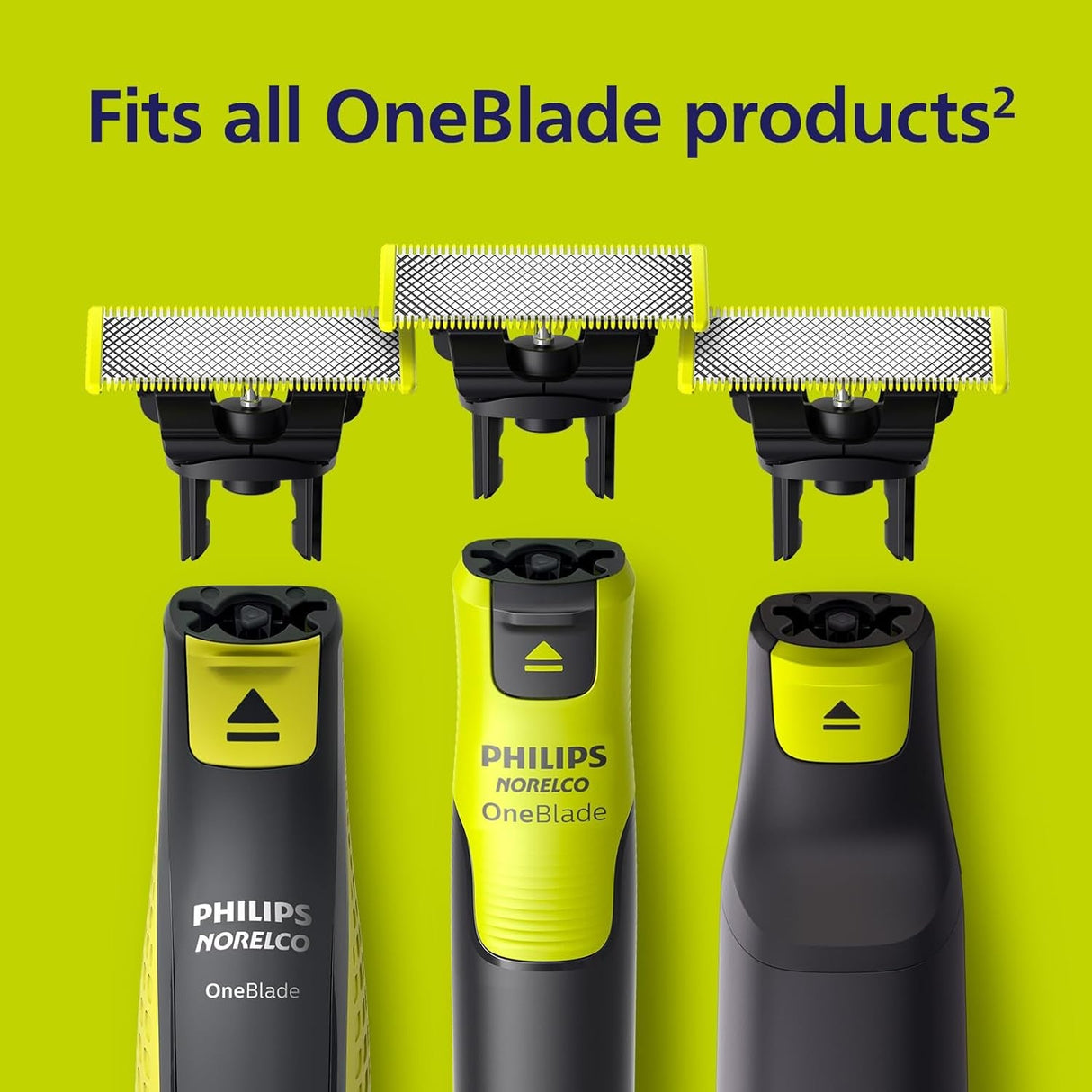 Philips Norelco Oneblade 360 Blades, Genuine Replacement Blades for Oneblade Electric Shaver and Trimmer, Durable Stainless Steel, Trim, Edge and Shave, 3 Pack, QP430/80