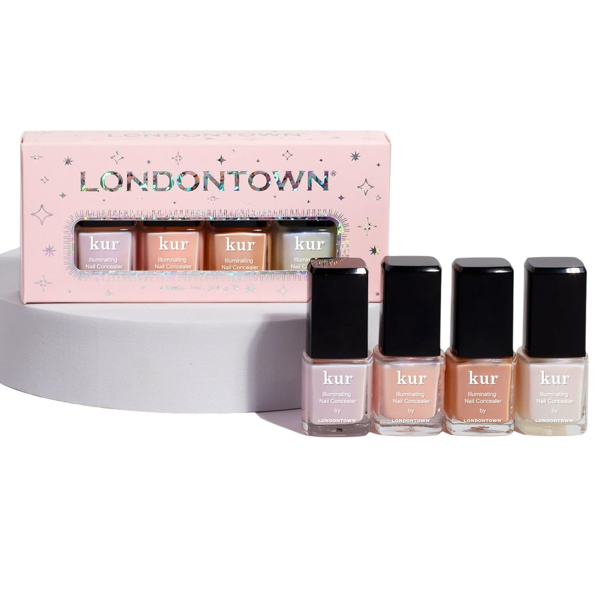 LONDONTOWN Kur Illuminating Nail Concealer, Vegan, Cruelty Free, Gluten Free, Paraben Free Sheer Nail Polish Long Lasting Brightening Nail Care