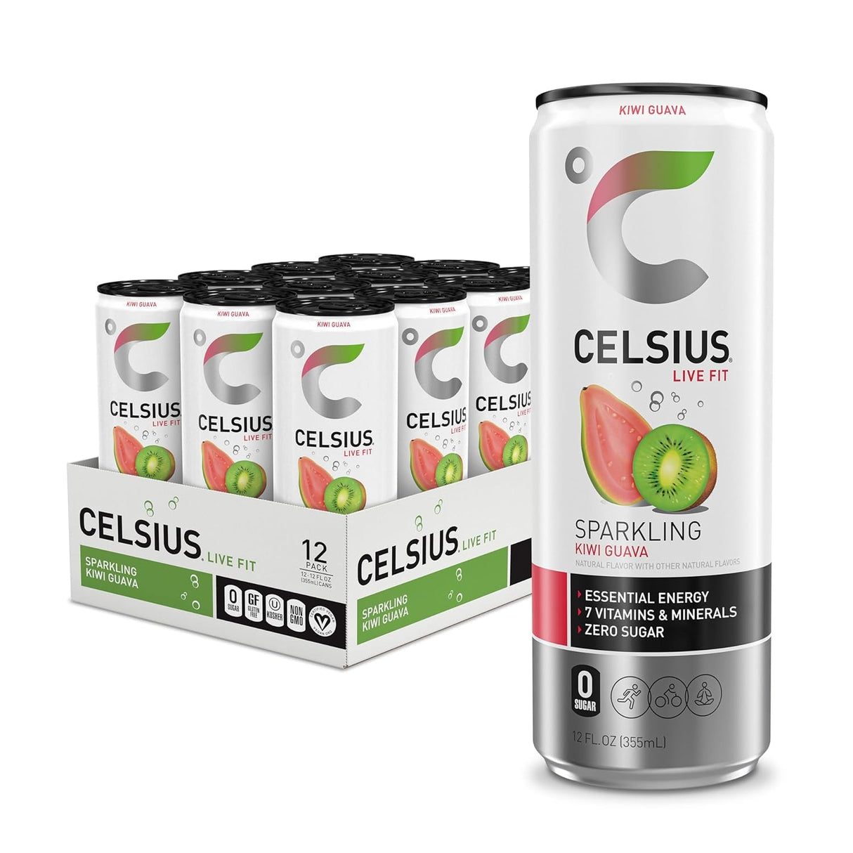 CELSIUS Assorted Flavors Official Variety Pack, Functional Essential Energy Drinks, 12 Fl Oz (Pack of 12)