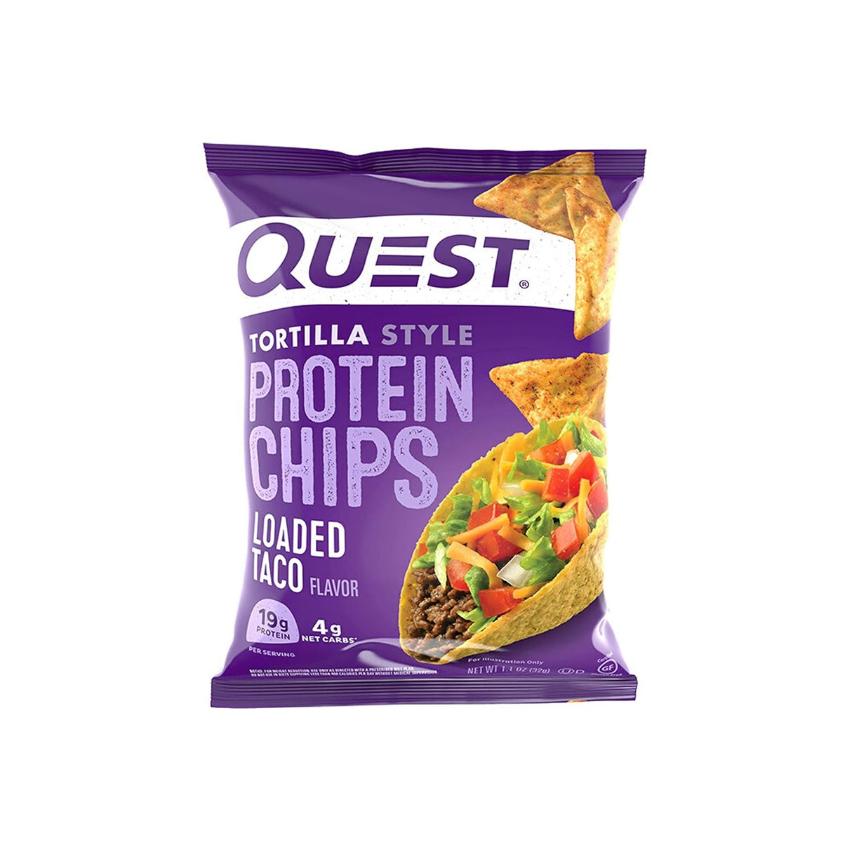 Quest Nutrition Tortilla Style Protein Chips Variety Pack, Chili Lime, Nacho Cheese, Loaded Taco, Low Carb, High Protein, Gluten Free, 1.1 Oz (Pack of 12)