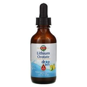 KAL, Lithium Orotate Drops, Natural Lemon Lime Flavor, 2 fl oz (60 ml) - Supply Center USA