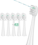Replacement Brush Heads for Waterpik Sonic-Fusion 2.0 Flossing Toothbrush (SF-03/SF-04) and Sonic-Fusion Flossing Toothbrush (SF-01/SF-02),6 Count White with Covers