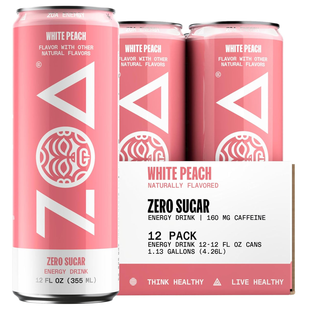 ZOA Zero Sugar Energy Drinks, Variety Pack - Sugar Free with Electrolytes, Healthy Vitamin C, Amino Acids, Essential B-Vitamins, and Caffeine from Green Tea - 12 Fl Oz (12-Pack)