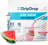 Dripdrop Hydration - Zero Sugar Lemon Lime - Electrolyte Drink Mix Single Serve Hydration Powder Packets | Non-Gmo, Gluten Free, Vegan | 32 Sticks