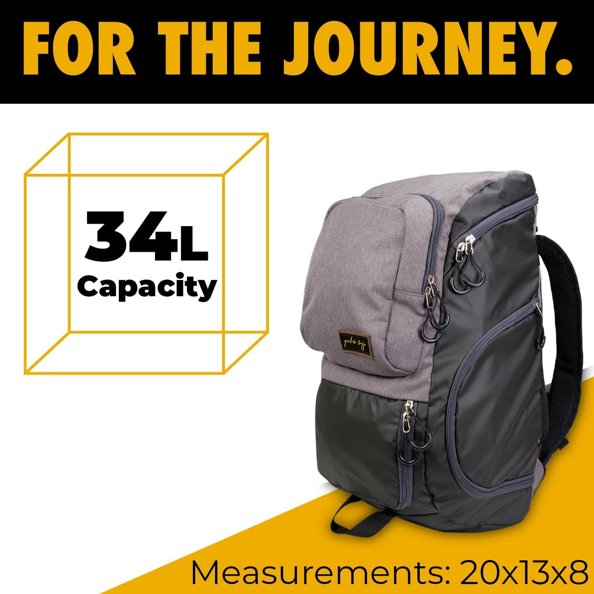 Gold BJJ Jiu Jitsu Backpack - Heavy Duty Gym Bag with Waterproof Gi Pocket