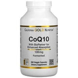 California Gold Nutrition, CoQ10 USP with Bioperine, 100 mg, 360 Veggie Capsules - Supply Center USA