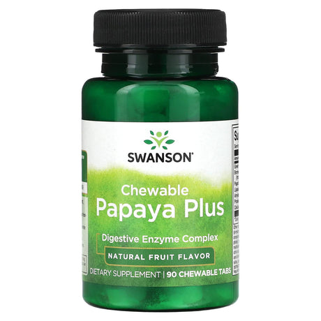 Swanson, Chewable Papaya Plus, Natural Fruit , 90 Chewable Tabs - Supply Center USA