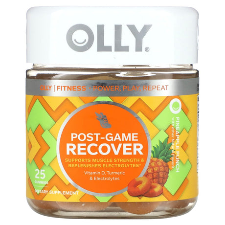 OLLY, Post-Game Recover, Pineapple Punch, 25 Gummies - Supply Center USA