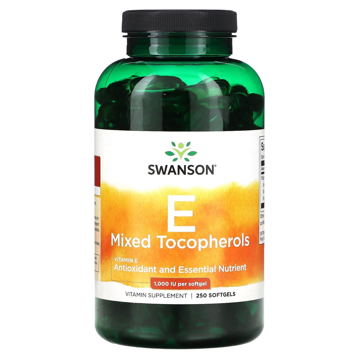 Swanson, Vitamin E Mixed Tocopherols, 200 IU (134 mg), 100 Softgels - Supply Center USA