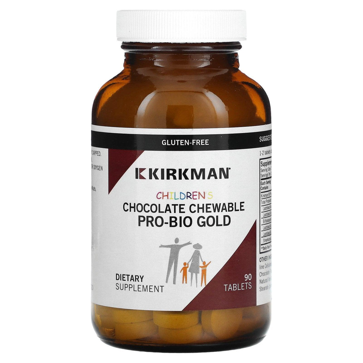 Kirkman Labs, Children's Chewable Pro-Bio Gold, Chocolate, 90 Tablets - Supply Center USA